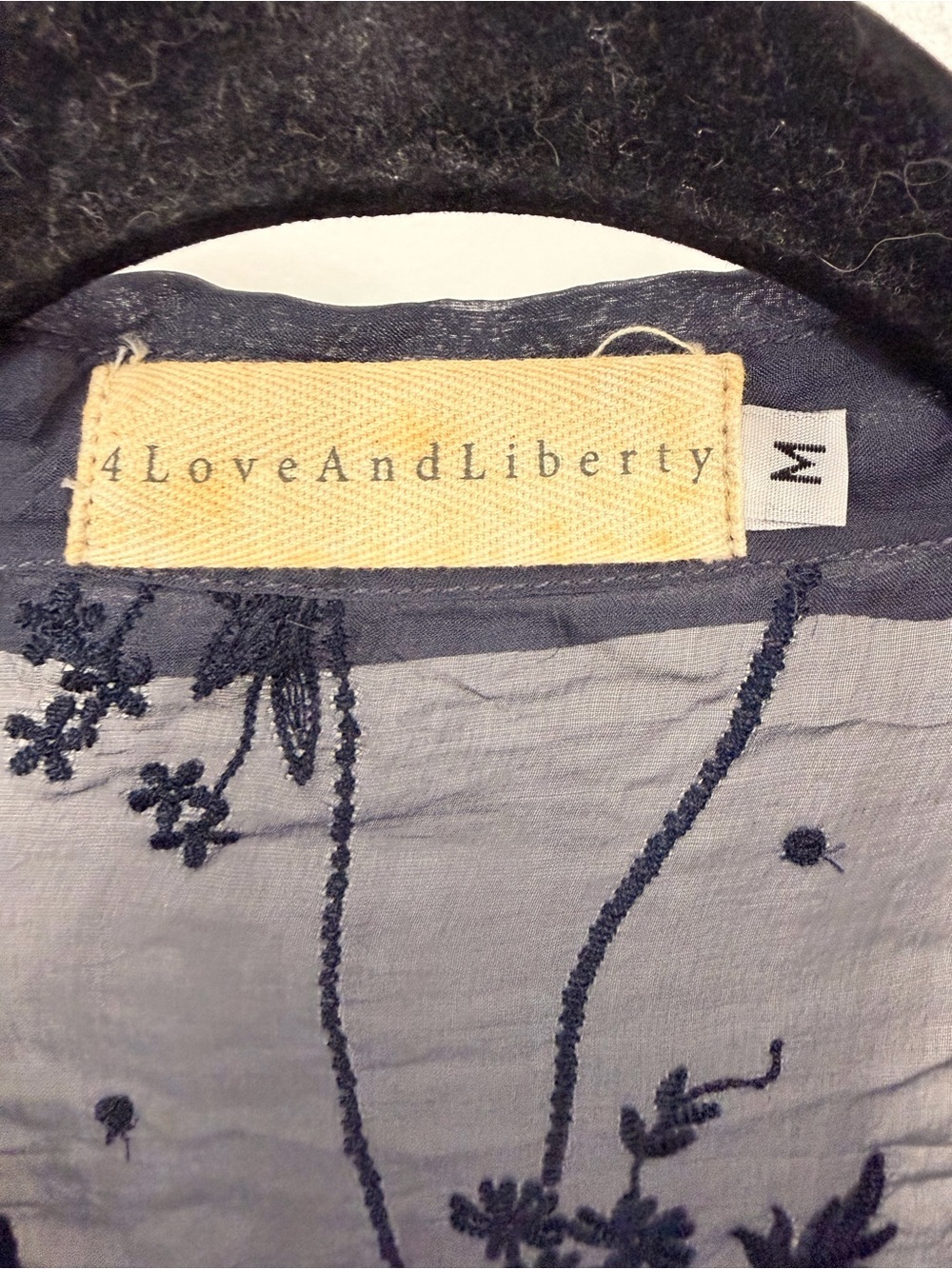 Johnny Was x 4 Love and Liberty Silk Hanna Tunic Blue Size Medium - Picture 3 of 6